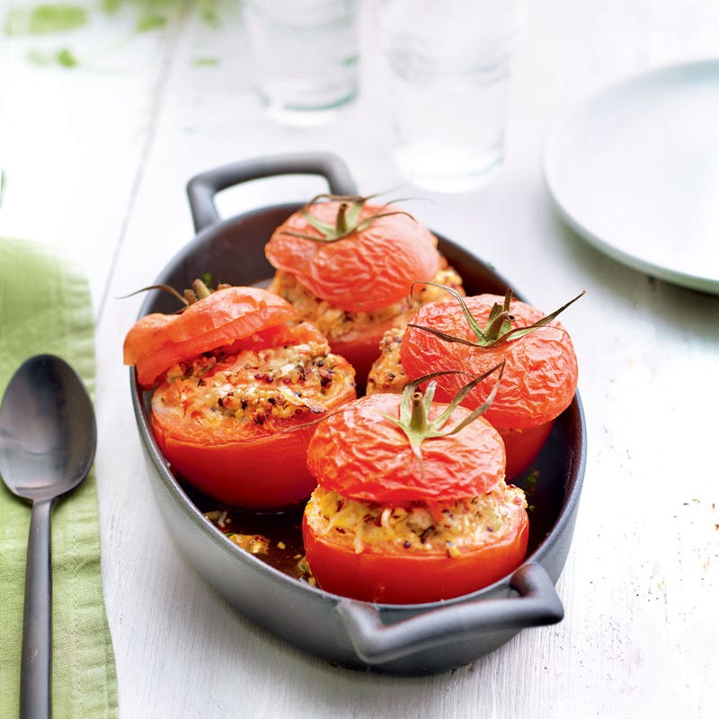 Tomates farcies au tofu et au quinoa