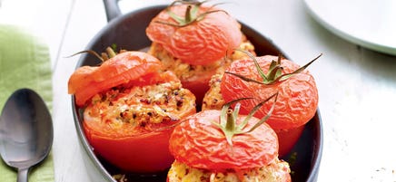 Tomates farcies au tofu et au quinoa