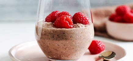Peanut choc raspberry overnight oats