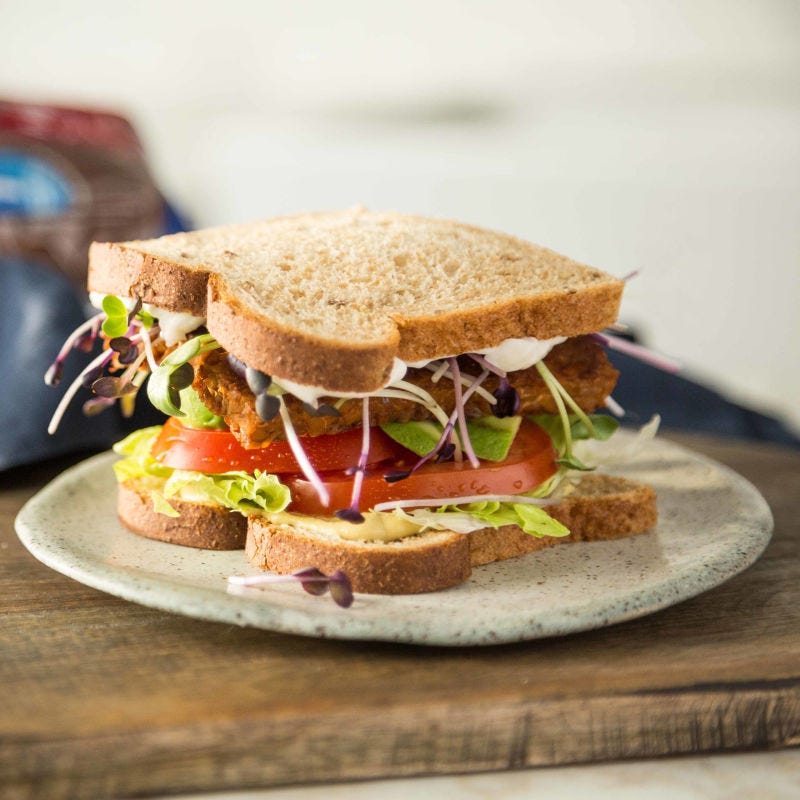 Photo of T.L.T (tempeh lettuce tomato) with avocado by WW