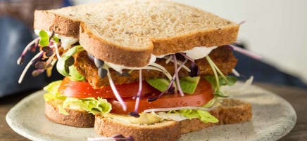 T.L.T (tempeh lettuce tomato) with avocado