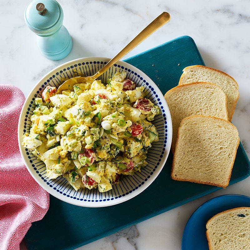 Photo of Egg salad with cucumber, tomato and capers by WW