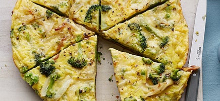 Frittata au brocoli et au cheddar