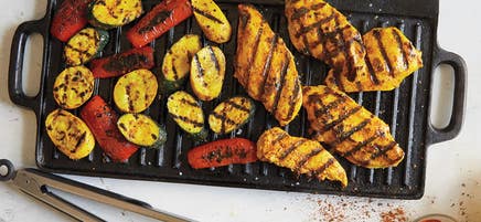Grilled Tandoori-Style Chicken and Vegetables