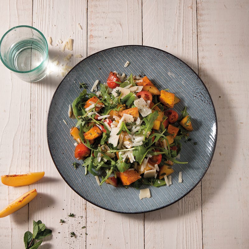 Süsskartoffel-Birnen-Salat mit Rucola