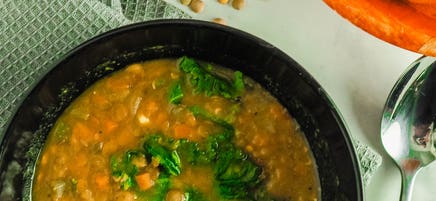 Instant Pot Carrot, Lentil, and Kale Soup