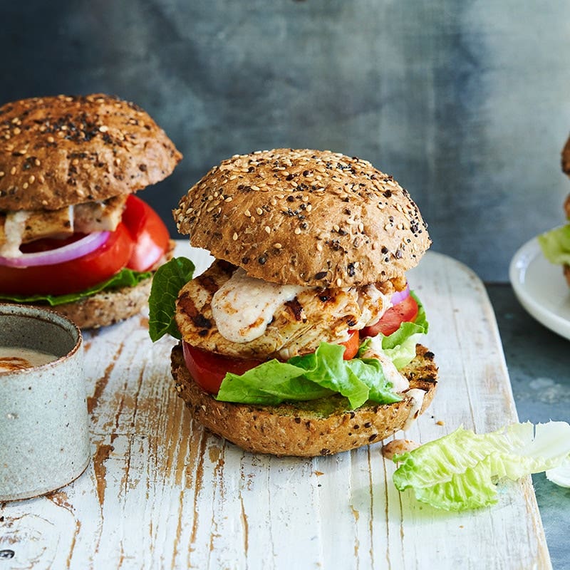 Peri peri chicken burger