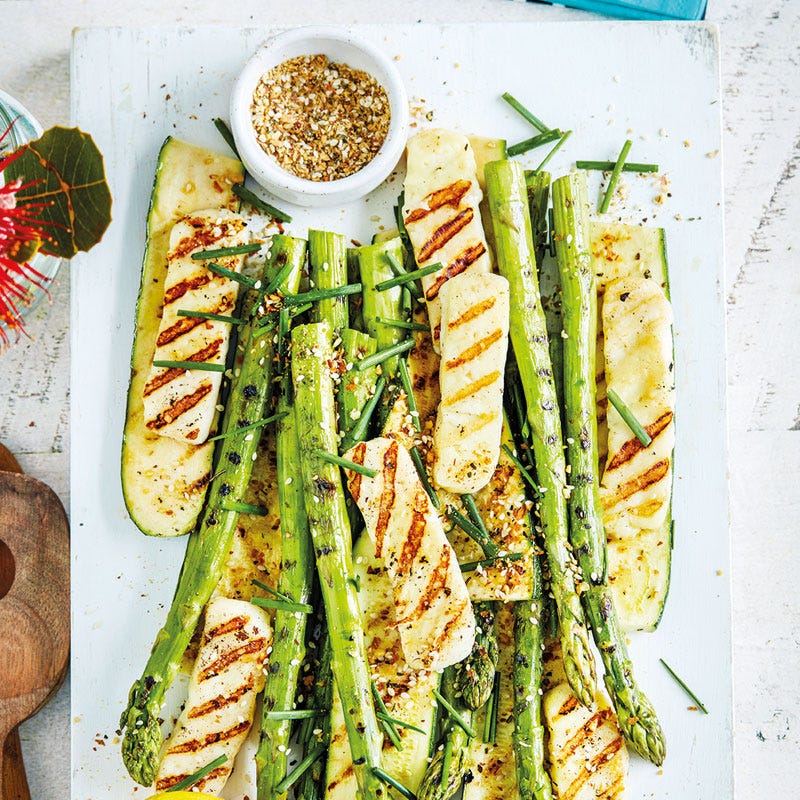 Gegrilltes Gemüse mit Halloumi