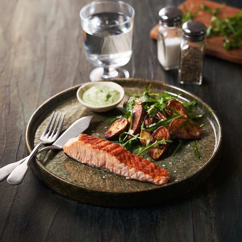 ViktVäktarna - Grillad lax med rostad färskpotatis och fänkålssås