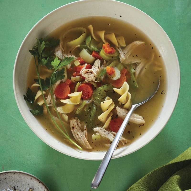 Old-fashioned slow cooker chicken noodle soup