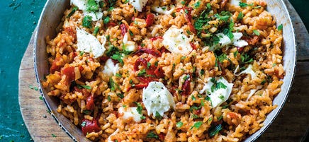 Paprika-Risotto aus dem Ofen