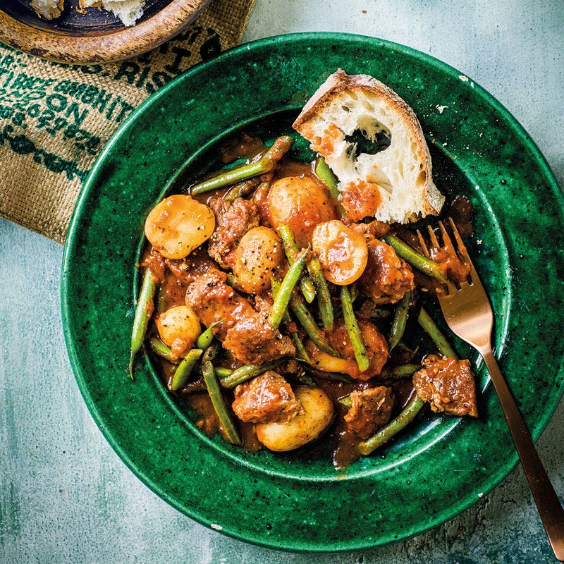 Grüne Bohnen-Lamm-Eintopf