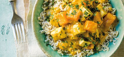 Thai-Curry mit Butternutkürbis und Tofu