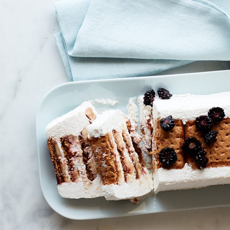 Bananen-Brombeer-Parfait