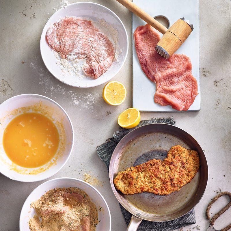 Schnitzel mit Kräuterpanade