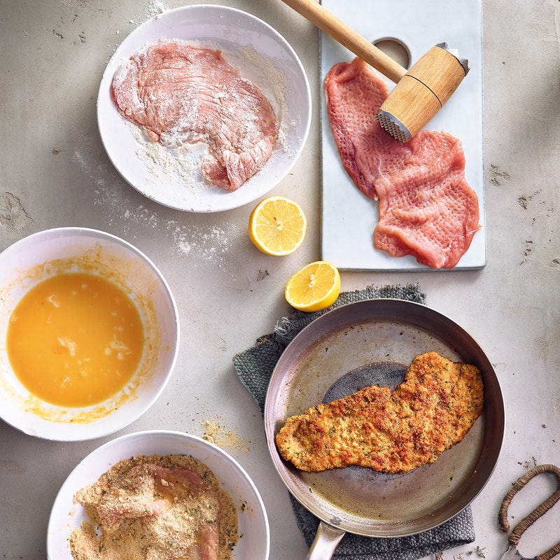 Schnitzel mit Kräuterpanade
