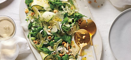 Shaved Veggie Salad with Toasted Hazelnuts