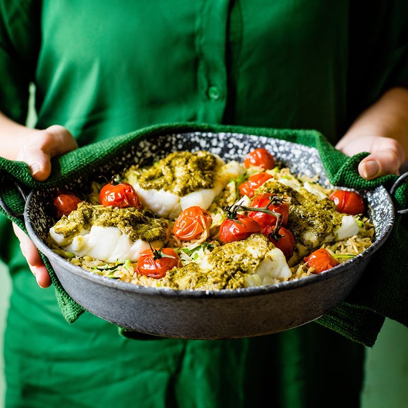 ViktVäktarna - Rispanna med torsk och pesto