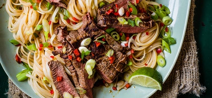 Thailändsk biffsallad med ryggbiff