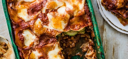 Zucchini- och linslasagne