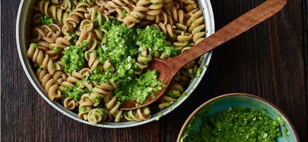 Pasta med ärtröra