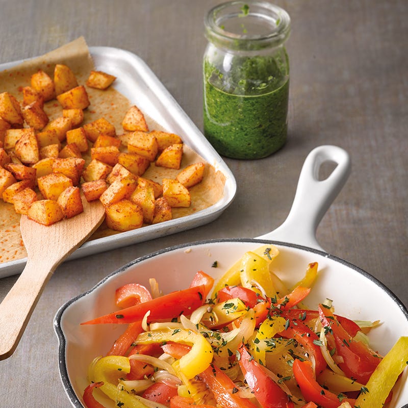 Foto van Paprikapannetje met patatas bravas door WW