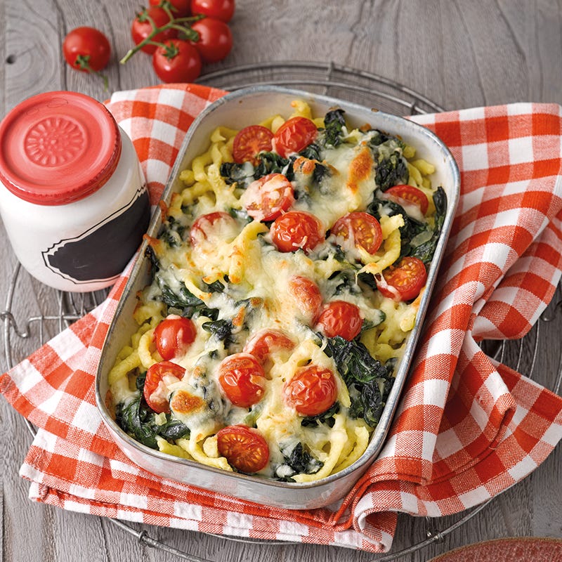 Foto van Bucatini met spinazie uit de oven door WW