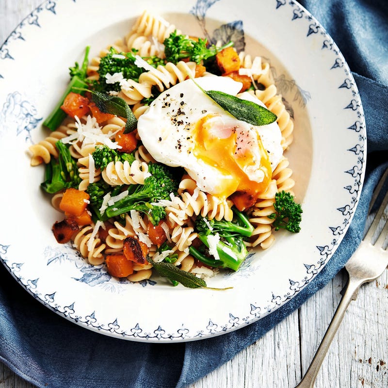 Photo of Spelt pasta with squash & egg by WW