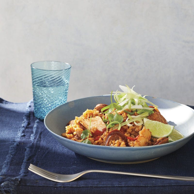 Cajun chicken-sausage jambalaya