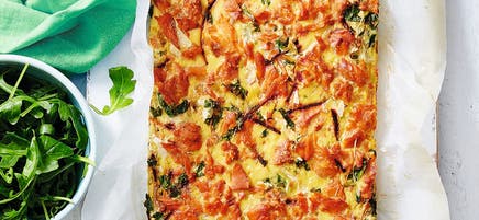 Salmon & egg slice