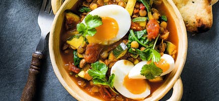 Egg & lentil curry