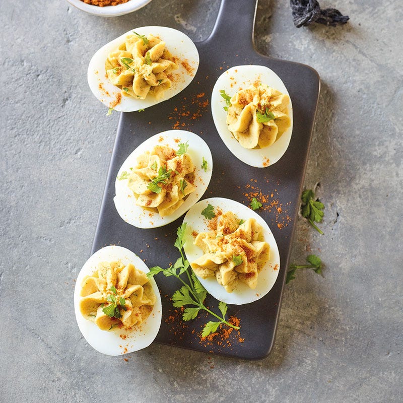 Gefüllte Eier mit Kichererbsencreme