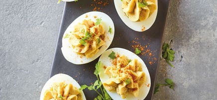 Gefüllte Eier mit Kichererbsencreme