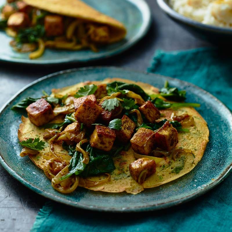 ViktVäktarna - Kryddiga kikärtspannkakor med paneer