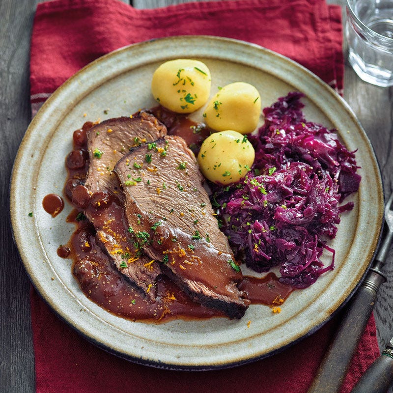 Rheinischer Sauerbraten mit Mini-Knödeln