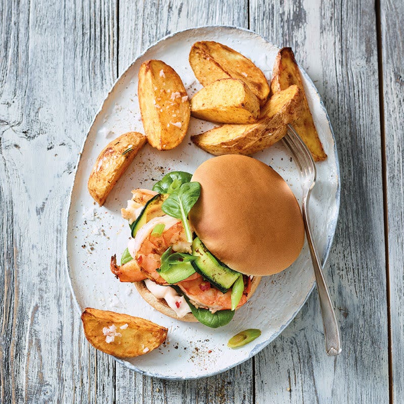 Garnelenburger mit Chilimayonnaise