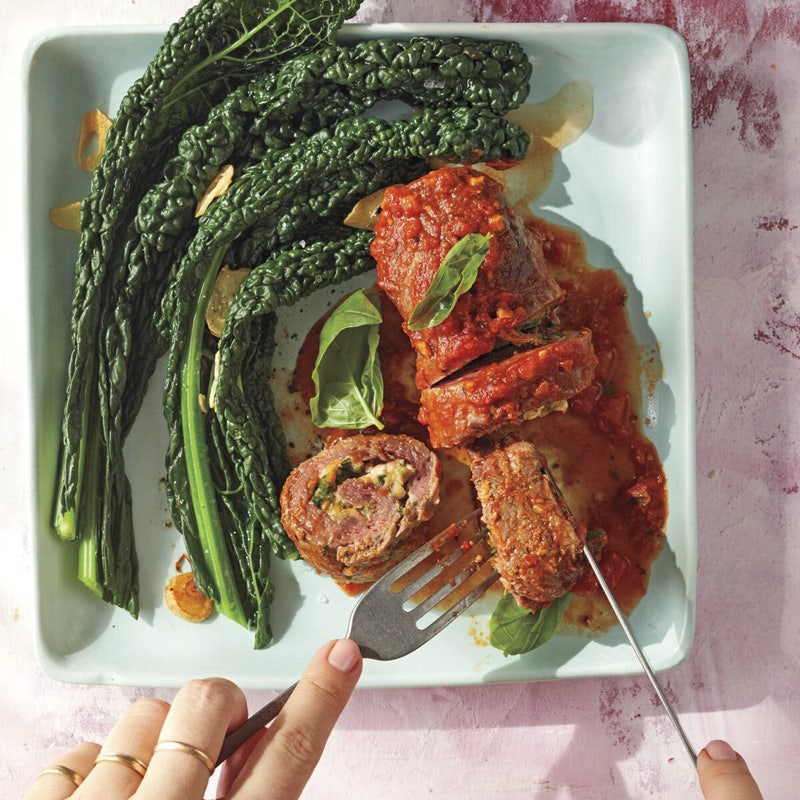 Bracciole with spicy tomato sauce
