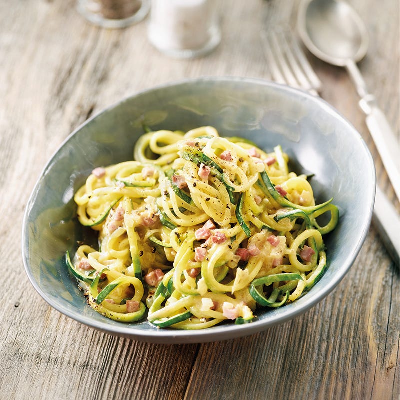 ViktVäktarna - Carbonara med spaghetti och zucchini
