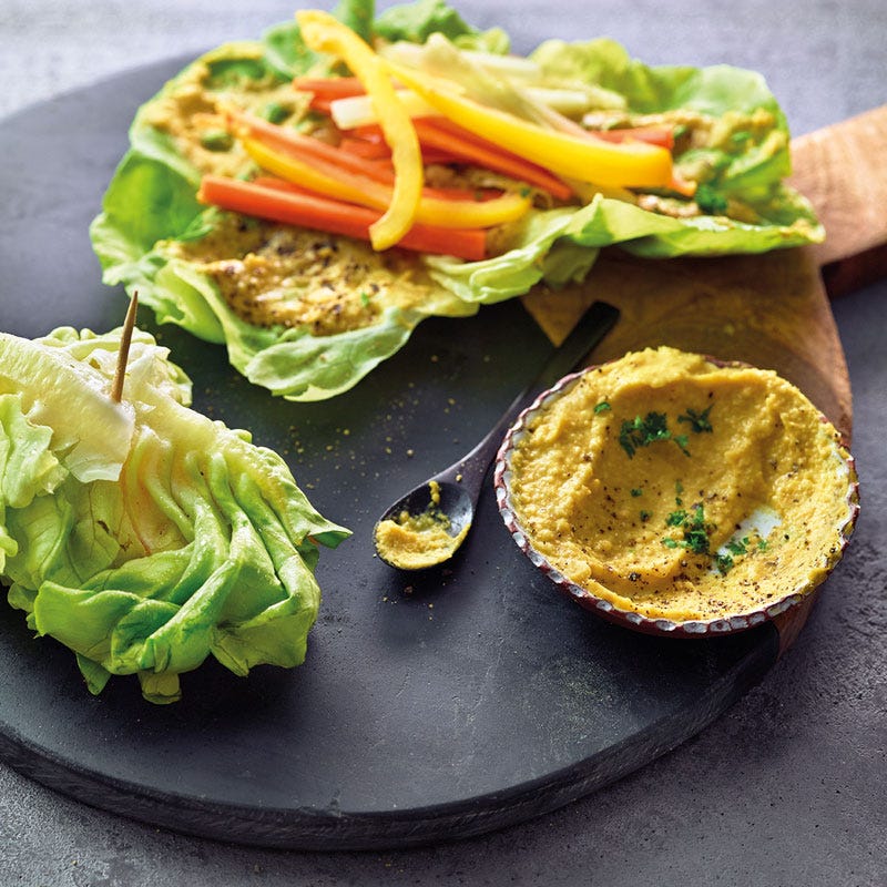 Salatwraps mit Gemüse