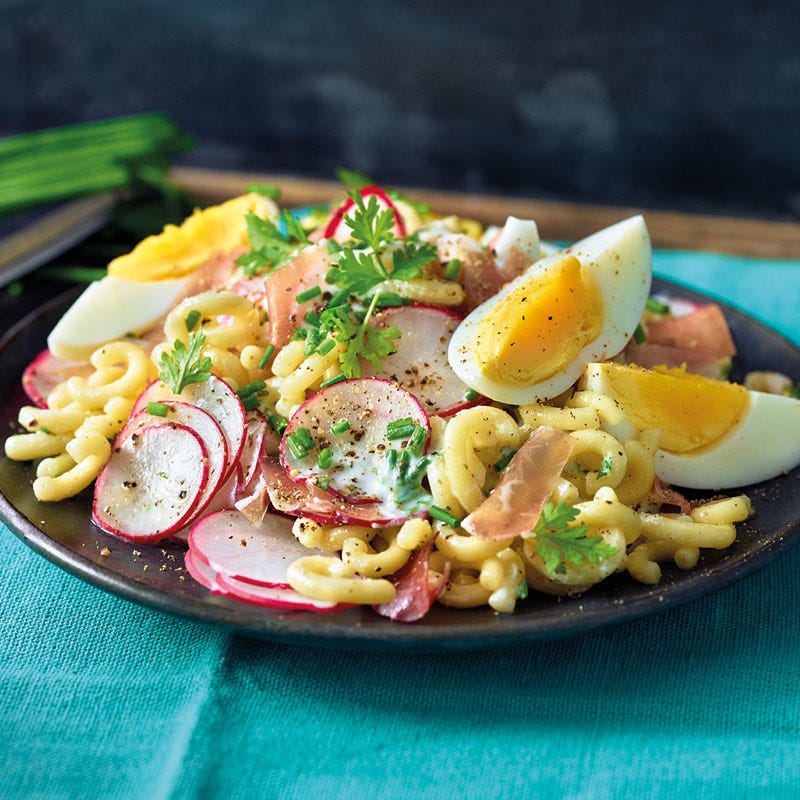 Nudelsalat mit Radieschen