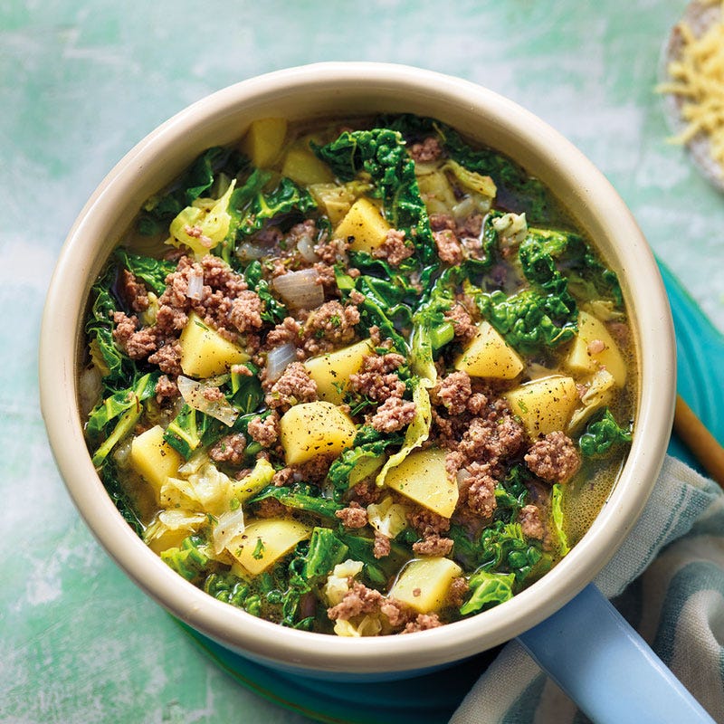 Wirsingeintopf mit Tatar