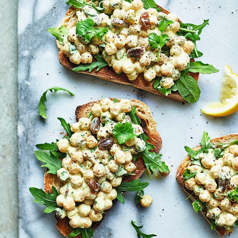 Photo of Coronation chickpea open sandwich by WW
