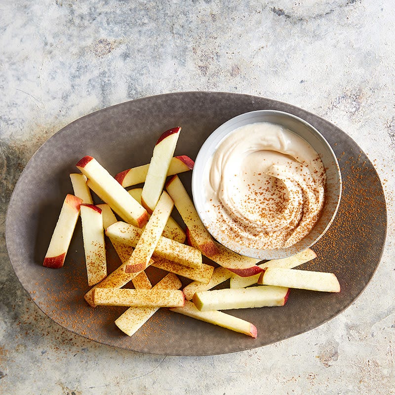 Photo of Apple “fries” with creamy peanut butter dip by WW