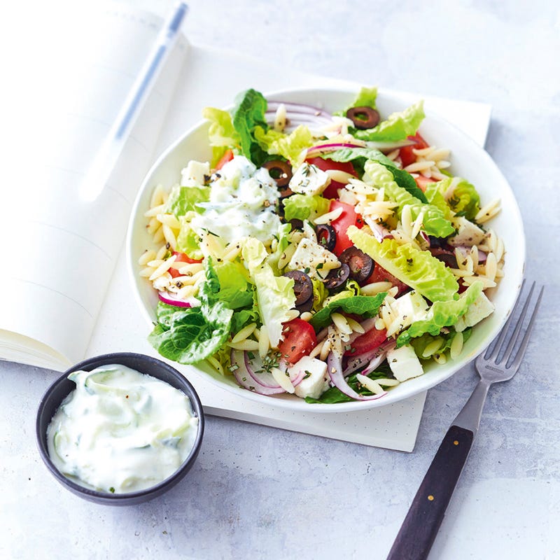 Photo de Salade de pâtes grecques et tzatziki prise par WW