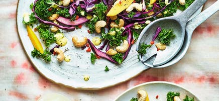 Kale, mango & cashew salad