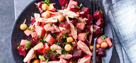 Salade de thon et betteraves rouges
