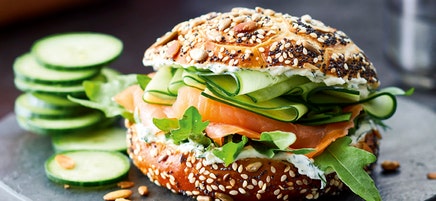 Broodje met zalm