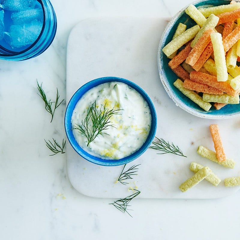 Photo of Veggie straws with tzatziki dip by WW