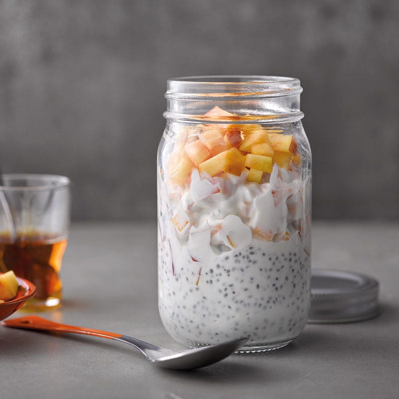 Limetten-Chia-Joghurt mit Nektarinen