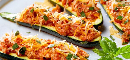Chicken zucchini boats
